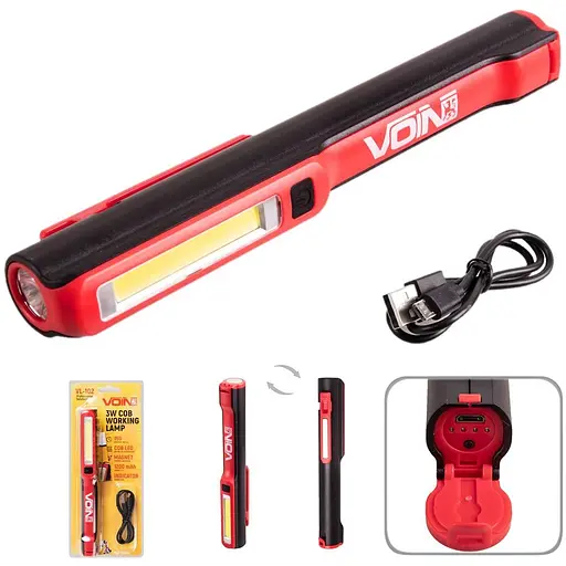 Переносна лампа Voin 3W-COB+3W XPE 1200mAh (VL-102) - фото 4