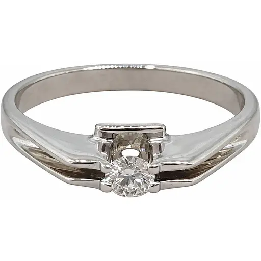 Золотое кольцо с бриллиантом. 101107Б 16,5 - фото 1