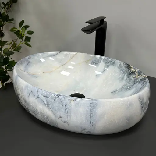 Умивальник VBI Veneto granit накладний VBI-012806, Мармур - фото 3