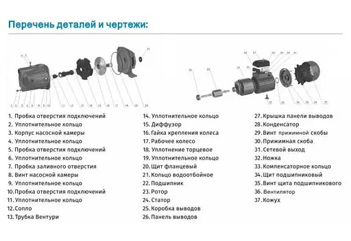 Насос Zegor поверхностный ZOTA-110 PRO 1,1 кВт H45 м Q4м³/ч центробежный 30412 - фото 2