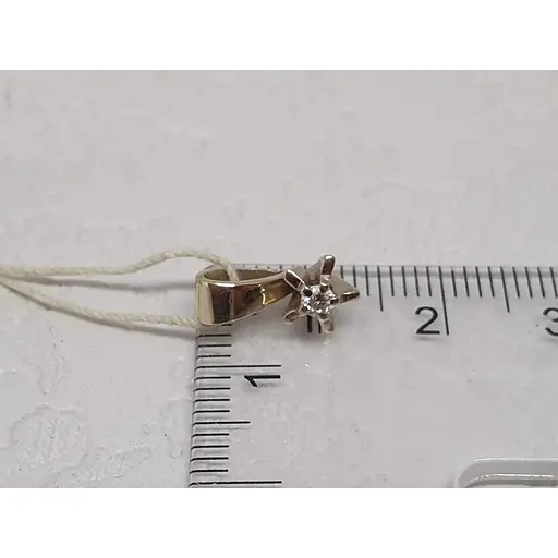 Золота підвіска ЮЗ "Багет" з діамантом. 0В410329236/21 - фото 4