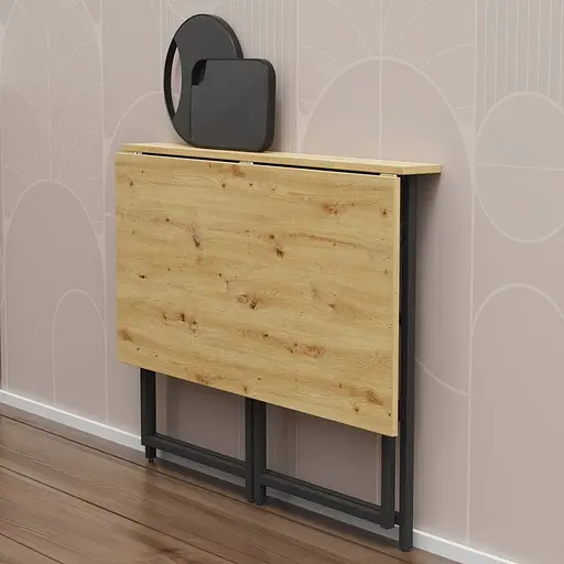 Стіл розкладний Моріс Ferrum-decor 750x1000x600 Чорний метал ДСП Дуб Артізан 16 мм (FRD-104674) - фото 2