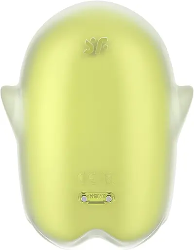 Вакуумний кліторальний стимулятор з вібрацією Satisfyer Glowing Ghost жовтий - фото 8