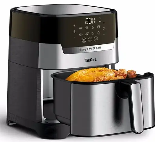 Мультипечь Tefal Easy Fry&Grill Precision EY505D15 нержавеющая сталь с черным UA