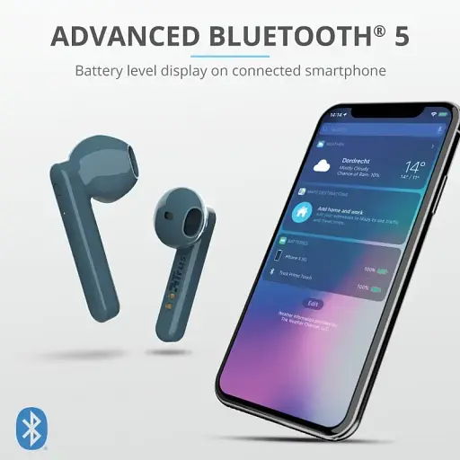 Навушники Trust Primo Touch True Wireless Blue - фото 8