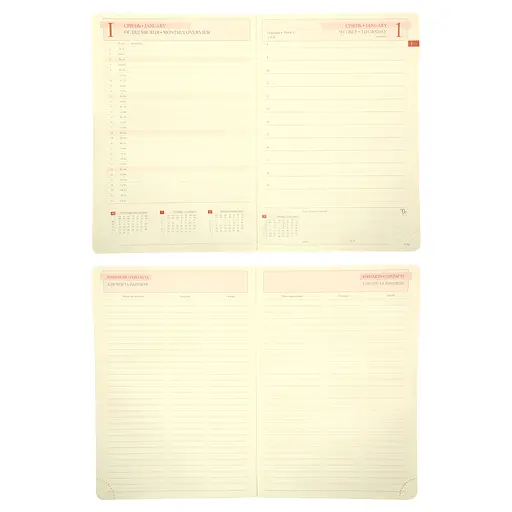 Дневник-деловая записная книжка А5 Leo Planner датированный 2026 Case коричневый 368 страниц (252659) - фото 6