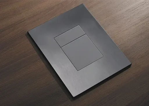 Панель змиву пластикова Koer KT-0607-07 157x198x3mm, кнопка квадратна KR5345, Графит - фото 3