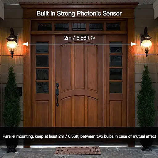 Світлодіодна лампа Elrigs E27 з датчиком руху та датчиком сутінків, 7 Вт, замінює 60 Вт, регульований діапазон - фото 5