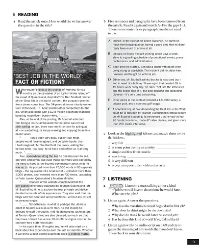 English File (4th Edition). Advanced Workbook with key - фото 9