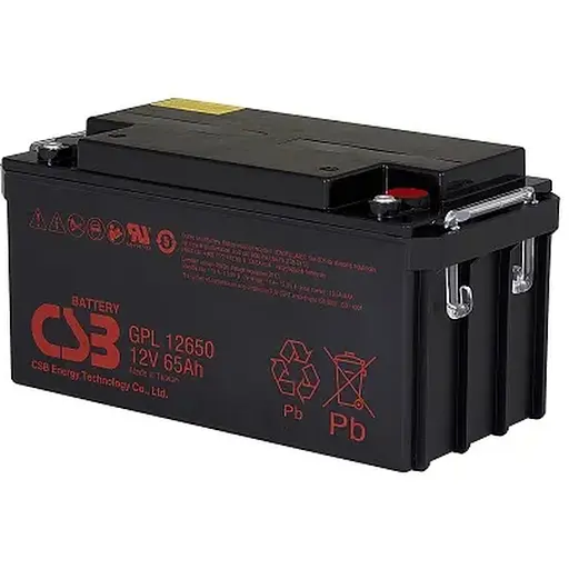 Акумуляторна батарея CSB GPL12650, 12V 65Ah (350х166х174мм), Q1