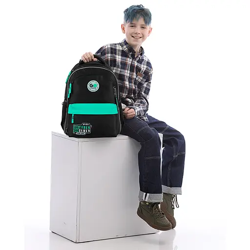 Рюкзак GoPack Education 182M New Level Чорний (GO26-182M-8) - фото 16