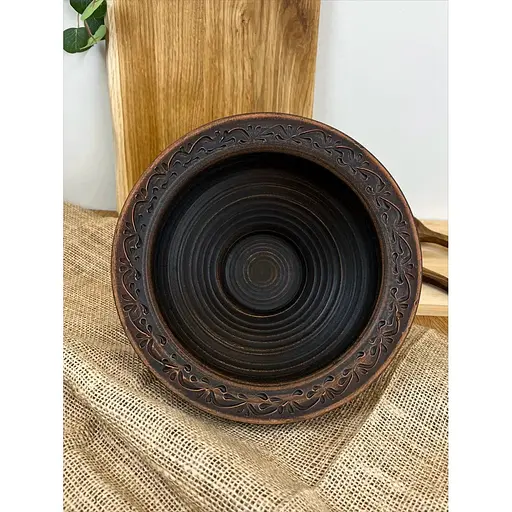 Миска для вареників керамічна (глиняна) різьблена Декор 2 л - фото 8