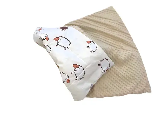 Плед з плюшем Moontime 100 x 80 см "Овечки бежеві" - фото 1