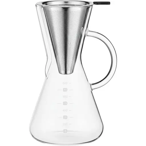 Кемекс для заварювання кави з фільтром Ardesto Black Mars 600 мл (AR0706CMB) - фото 1