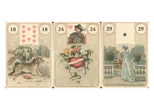 Карты Scarabeo Золотой Оракул Ленорман (Golden Lenormand Oracle Tarot) (ВР_КТЗОЛ) - фото 3