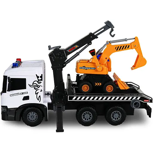 Игровой набор TechnoDrive Super Big Truck Автокран Scania с экскаватором (5004KS) - фото 2