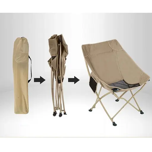 Складаний туристичний стілець BRS KY506B (Бежевий) - фото 3