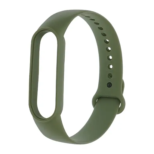 Ремешок силиконовый для Xiaomi Mi Band 5/6 цвет 24 зеленый - фото 1