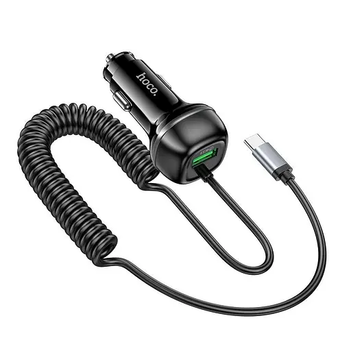 Адаптер автомобильный Hoco Rank Car charger Z58B (Type - C Cable set) | - фото 2