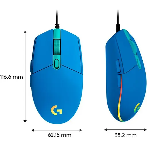 Миша Logitech G203 Lightsync Blue (910-005792) [135198] - фото 7