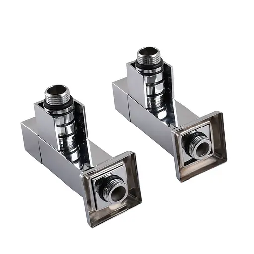 Набір кран напівоборотний кутовий з американкою Solomon Lux 1/2″ Cube chrom 8888 (2шт.) 000021913 - фото 4