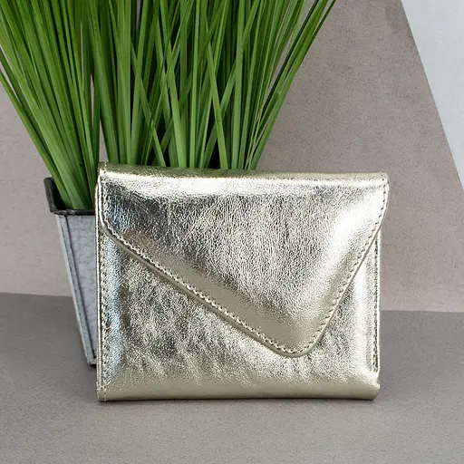 Гаманець жіночий шкіряний маленький Sabrina золотий - фото 1