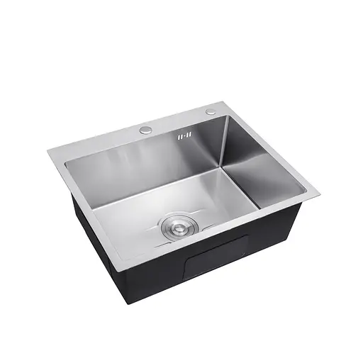 Кухонна мийка Kroner KRP Derby - 6050HM Brush (2,5/0,5 мм) CV027237, Нержавіюча сталь - фото 3