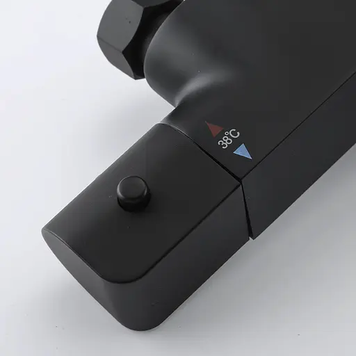 Душова система з термостатом Gappo G2407-60 вилив - перемикач на лійку, 3-функції, Чорний матовий - фото 2