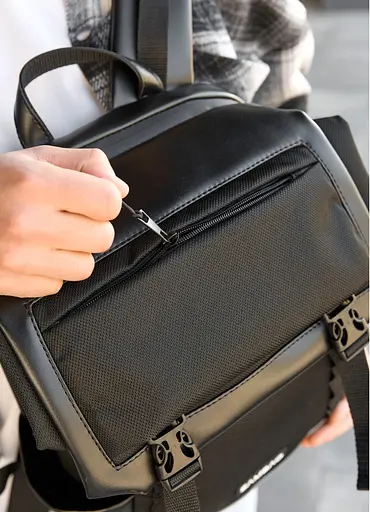 Чоловічий рюкзак Sambag Aura чорний 39 х 29 х 13 см (24551301m) - фото 4