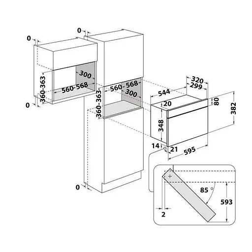 Мікрохвильова піч з грилем Whirlpool W67 MN840 NB - фото 2