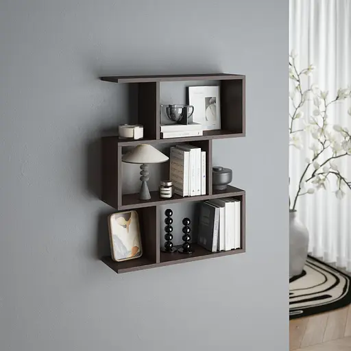 Полка для книг навесная Vays M-50 Венге Темный