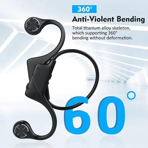 Беспроводные костные наушники Paramita DG06 спортивные с влагозащитой 8 Гб красный - фото 3