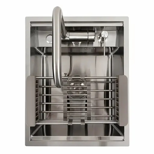 Кухонна мийка CM 40x50 прихована нержавійка Platinum Handmade, Нержавіюча сталь - фото 4