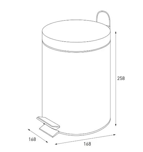 Мусорное ведро круглое Zerix Solo-TC0103 Black 3 л Черный (ZX5896)  - фото 5
