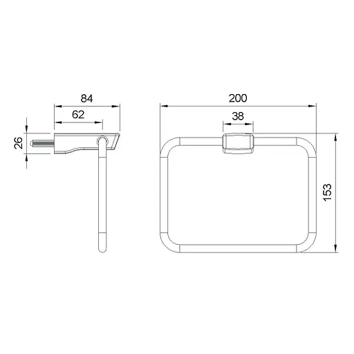 Тримач для рушника Imprese Grafiky ZMK04180828 Чорний - фото 2