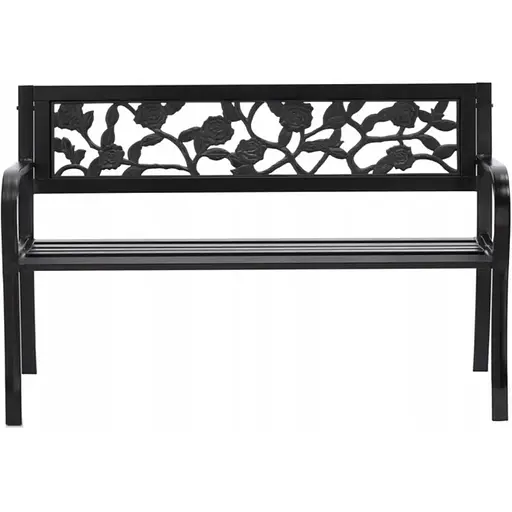 Скамейка для сада Chomik Garden Line Rose стальная с декоративной спинкой - фото 3
