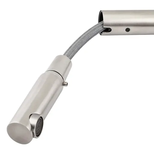 Змішувач для кухні з висувним виливом Lidz (NKS) 12 32 015FL-13 Никель - фото 6