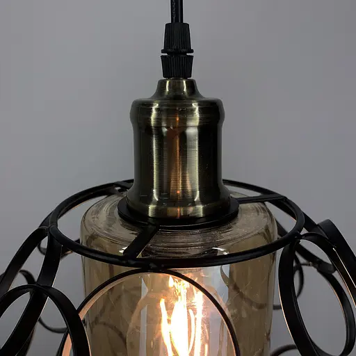 Підвіс в стилі Лофт у чорному круглому корпусі | Арт. 12639 BK | Line F - фото 6