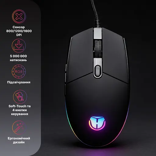 Мышь Hölmer игровая проводная (M-02GS) - фото 18