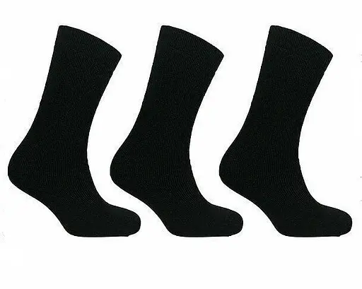 Набор теплых махровых термоносков 3, 41-43, Черный - фото 1