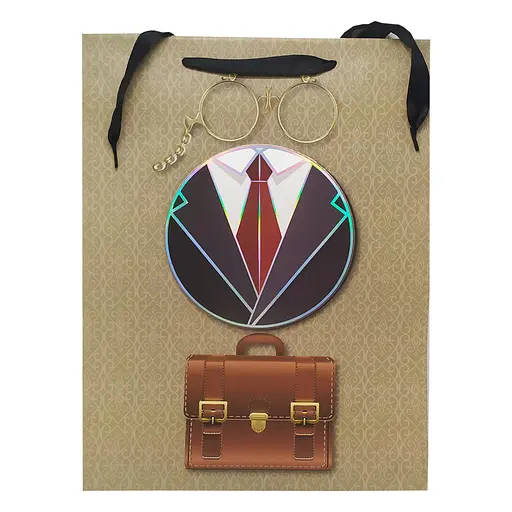 Подарочный пакет "Джентельмен" Bambi 2379L, 40 х 30 х 0,1 Вид 2 - фото 1