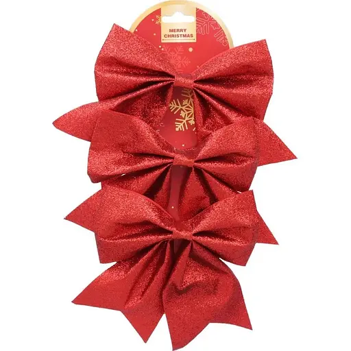 Бант декоративный Chomik текстиль красный 3 шт. (GIF3768) - фото 2