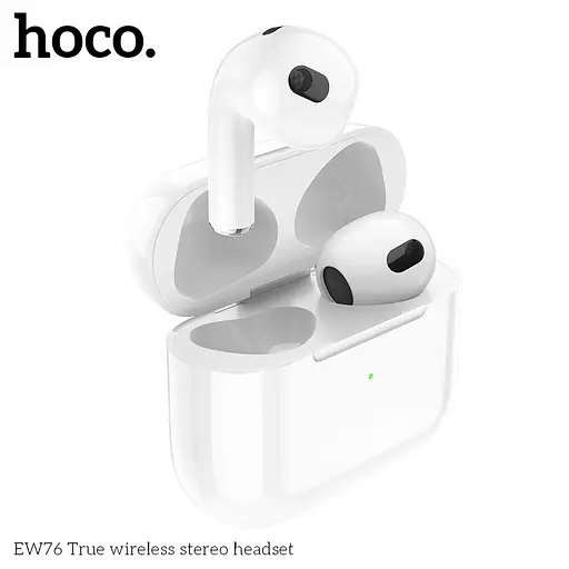 Бездротові навушники TWS Hoco EW76 |BT5.4, 300/30mAh, 150/4h, Type-C, AC6983| вкладиші white - фото 4