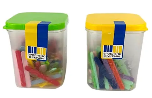 Рахункові палички, 100 шт., у квадратному контейнері