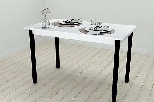 Стіл кухонний Ferrum-decor Маріо 75x120x70 Чорний ДСП Біле 16мм (FRD-106195) - фото 2