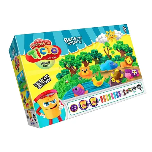 Набор для творчества "Тесто для лепки Master Do" Danko Toys TMD-07-01U,02U,03U,04U укр Веселые зверята - фото 1
