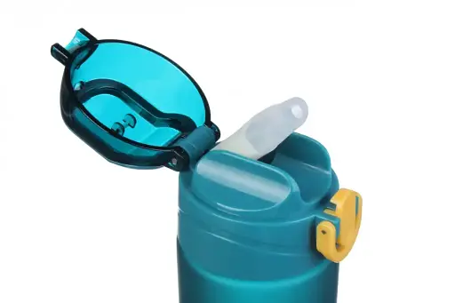 Пляшка для води LaPrida зелена 600 мл Soft Touch замок на кришці з трубочкою (67-2786) - фото 2