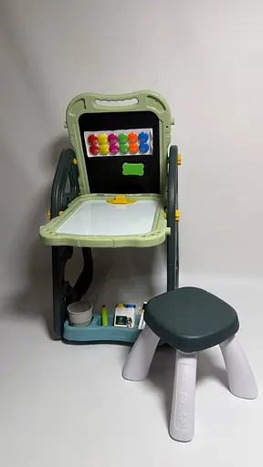 Мольберт 2 дошки: для маркерів та крейди, стільчик, приладдя для малювання - фото 2