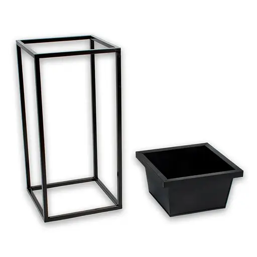 Кашпо Engard на металевій підставці 30х30х60/30х30х16 см (ME-02) - фото 4