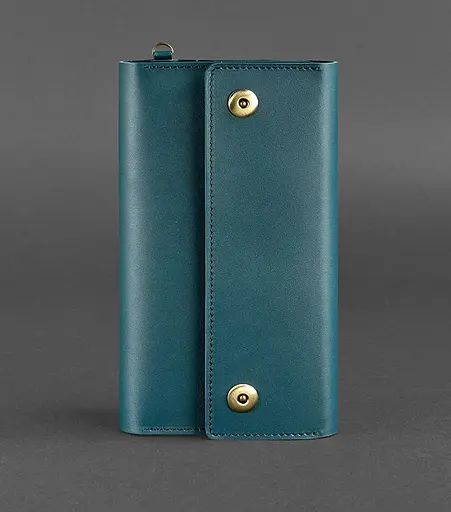 Кожаный клатч-органайзер (Тревел-Кейс) 5.0 зеленый - фото 1